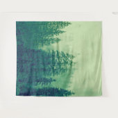 Tenture Forêt de bois Peinture Murale Pins | Mur (Devant (Horizontal))