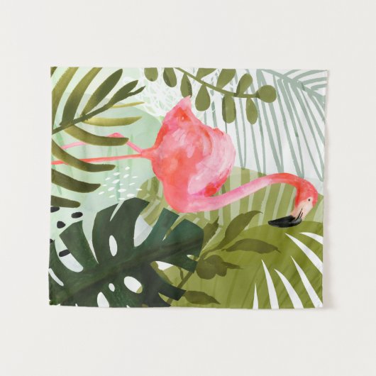 Tenture Forêt de Flamant rose (Devant (Horizontal))