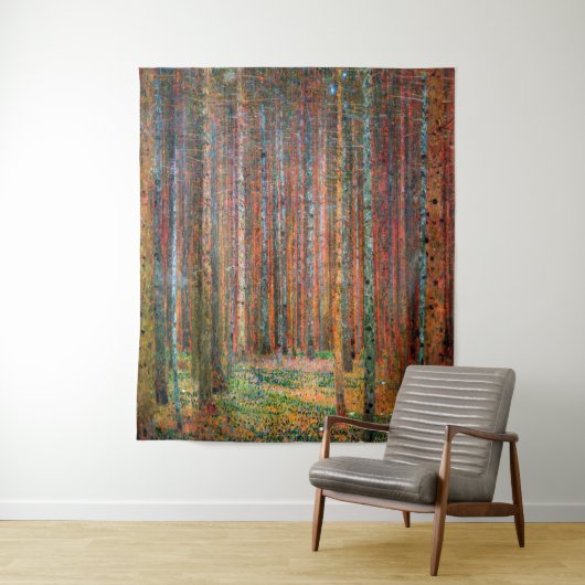 Tenture Forêt de sapins | M. Gustav Klimt | (En situation)