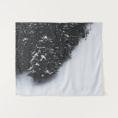 Tenture Forêt d'épinette noire et blanche et neige (Devant (Horizontal))