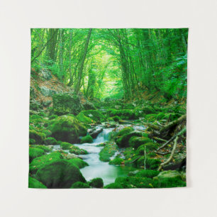 Tenture Forêt d'été profonde, backwoods, profonde, profond