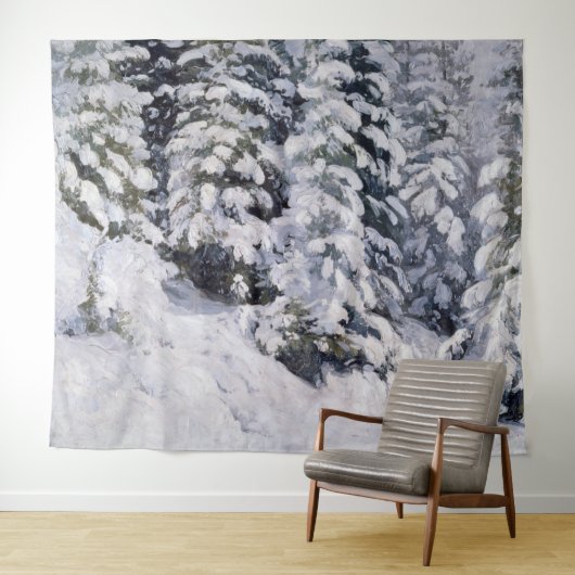 Tenture Forêt d'hiver | Aleksander Borisov (En situation (horizontale))