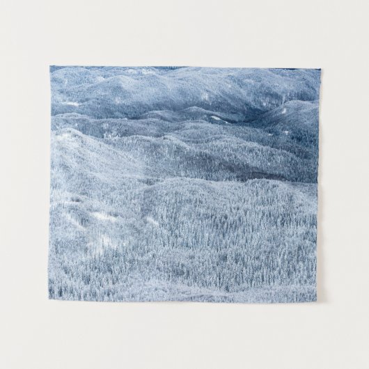 Tenture Forêt d'hiver sous neige profonde (Devant (Horizontal))