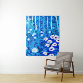 Tenture Forêt d'Imaginaires avec fleurs et oiseaux (En situation)