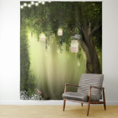 Tenture Forêt Enchantée Fond de Bois Rustique de Chêne (En situation)