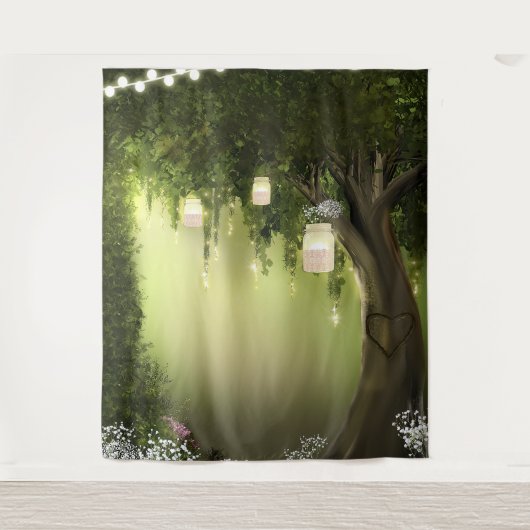 Tenture Forêt Enchantée Fond de Bois Rustique de Chêne (Devant)