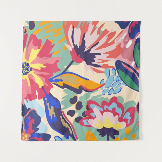 Tenture Forêt et rose (Devant)