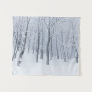 Tenture Forêt gelée couverte de neige en hiver