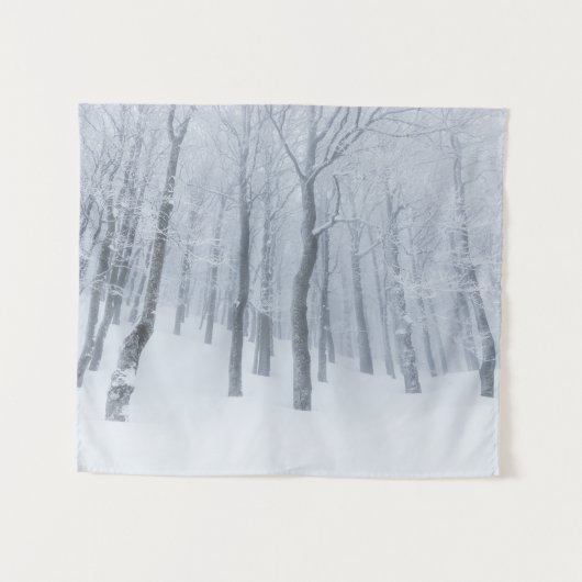 Tenture Forêt gelée couverte de neige en hiver (Devant (Horizontal))