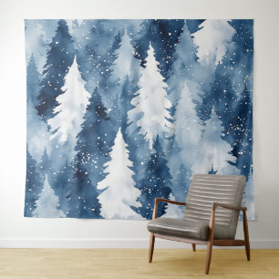 Tenture Forêt hivernale de Silent Pines