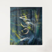 Tenture Forêt naturelle YOGA Texte caché Reiki Citations p (Devant)