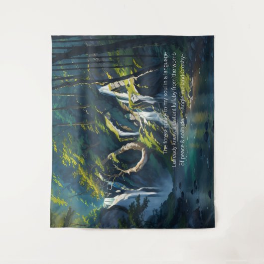 Tenture Forêt naturelle YOGA Texte caché Reiki Citations p (Devant)