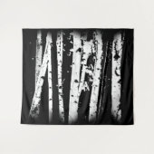 Tenture Forêt noire et blanche graphique d'arbre de (Devant (Horizontal))