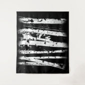 Tenture Forêt noire et blanche graphique d'arbre de (Devant)