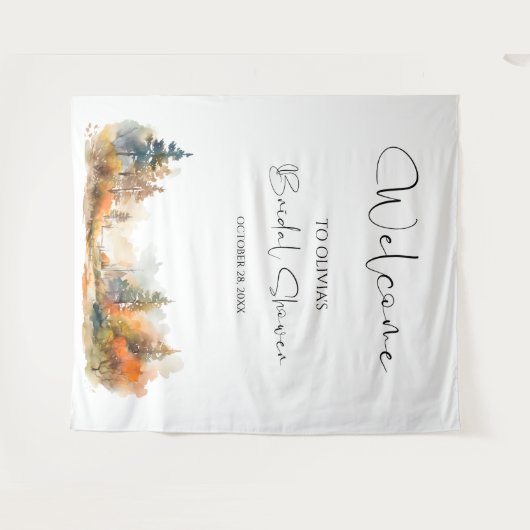 Tenture Forêt rustique Forêt d'automne Forêt nuptiale (Devant (Horizontal))
