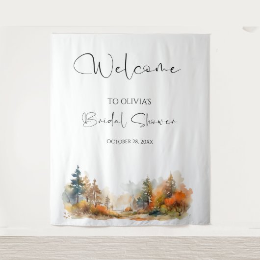 Tenture Forêt rustique Forêt d'automne Forêt nuptiale (Devant)