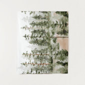 Tenture Forêt verte aquarelle (Devant)