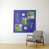 Tenture Forever Loved Blue Dog Memorial photo Collage (En situation (horizontale))