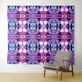 Tenture Formas se misturando do azul claro ao rose. (En situation (horizontale))