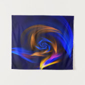 Tenture Forme de tourbillon Abstrait Bleu orange (Devant (Horizontal))