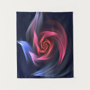 Tenture Forme De Vortex Abstrait Rouge Et Bleu