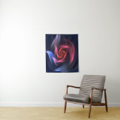 Tenture Forme De Vortex Abstrait Rouge Et Bleu (En situation)