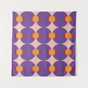 Tenture Forme géométrique design motif rétro abstrait vint