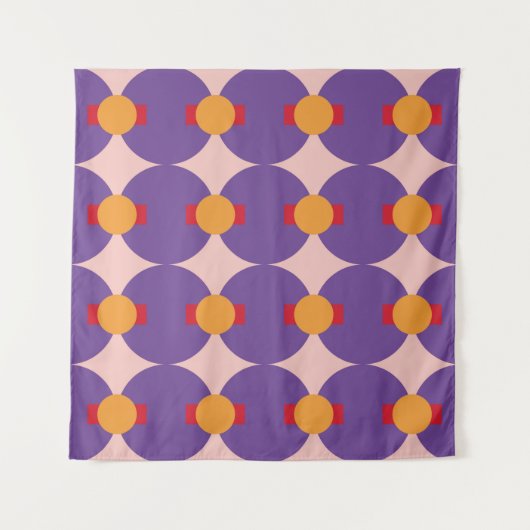 Tenture Forme géométrique design motif rétro abstrait vint (Devant)