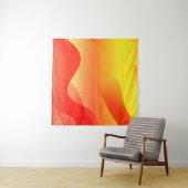 Tenture Forme géométrique d'onde avec dégradé bleu abstrai (En situation)