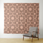 Tenture Forme géométrique rose poudré Mousse Mocha Moderne (En situation (horizontale))