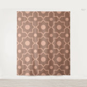 Tenture Forme géométrique rose poudré Mousse Mocha Moderne (Devant)