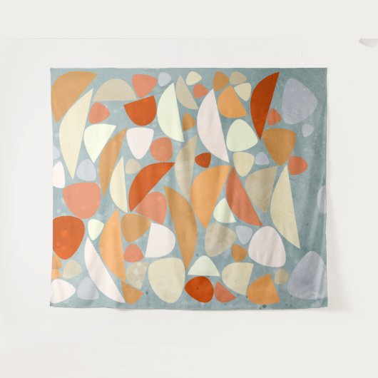 Tenture Formes Abstraites orange (Devant (Horizontal))