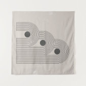 Tenture formes géométriques Abstraites du milieu du siècle (Devant (Horizontal))