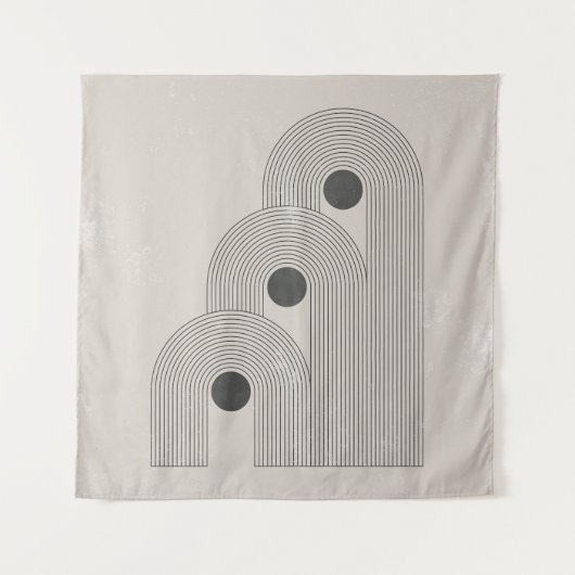 Tenture formes géométriques Abstraites du milieu du siècle (Devant)