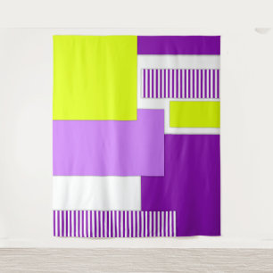 Tenture Formes géométriques en papier multicolore