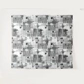 Tenture formes géométriques modernes Abstraites rayées (Devant (Horizontal))