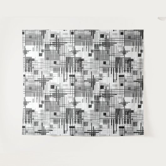 Tenture formes géométriques modernes Abstraites rayées (Devant (Horizontal))