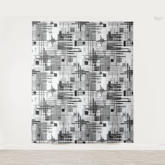 Tenture formes géométriques modernes Abstraites rayées (Devant)