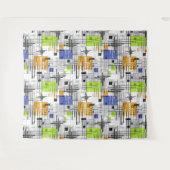 Tenture formes géométriques modernes Abstraites rayées (Devant (Horizontal))