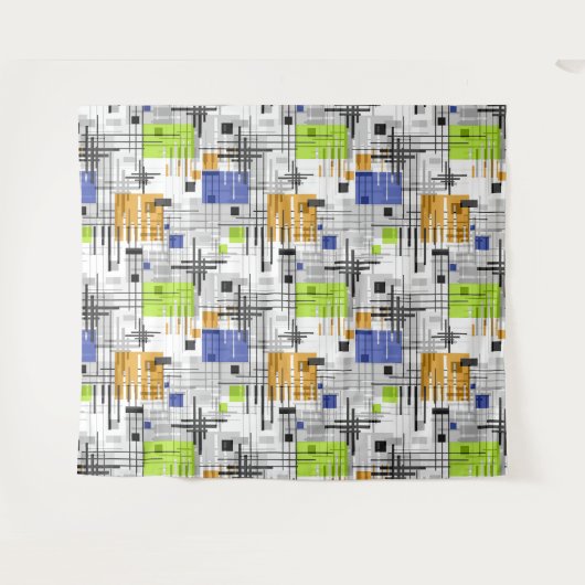 Tenture formes géométriques modernes Abstraites rayées (Devant (Horizontal))