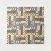 Tenture Formes géométriques rétro, motif moderne (Devant (Horizontal))