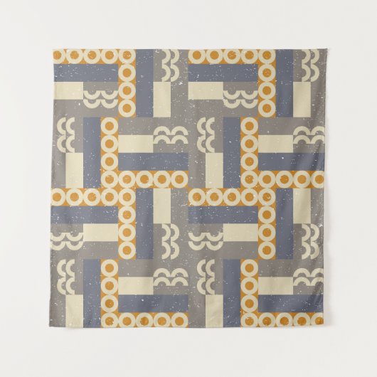 Tenture Formes géométriques rétro, motif moderne (Devant)