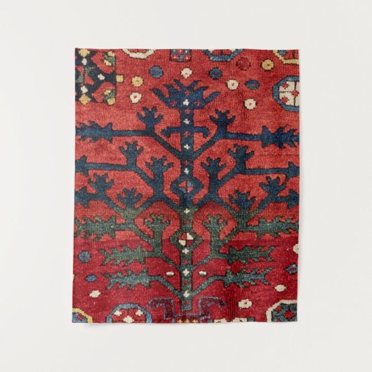 Tenture Formes géométriques rouges pures Persian III  (Devant)