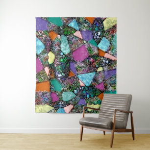 Tenture Formes très colorées et abstraites art 11