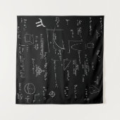 Tenture Formules et équations mathématiques manuscrites No (Devant (Horizontal))