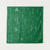 Tenture Formules et équations mathématiques manuscrites ve (Devant (Horizontal))
