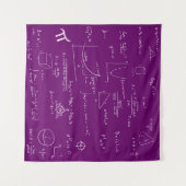 Tenture Formules et équations mathématiques manuscrites vi (Devant (Horizontal))