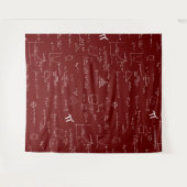 Tenture Formules et équations mathématiques Marron et Blan (Devant (Horizontal))