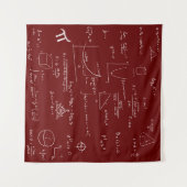 Tenture Formules mathématiques manuscrites Équations Marro (Devant (Horizontal))