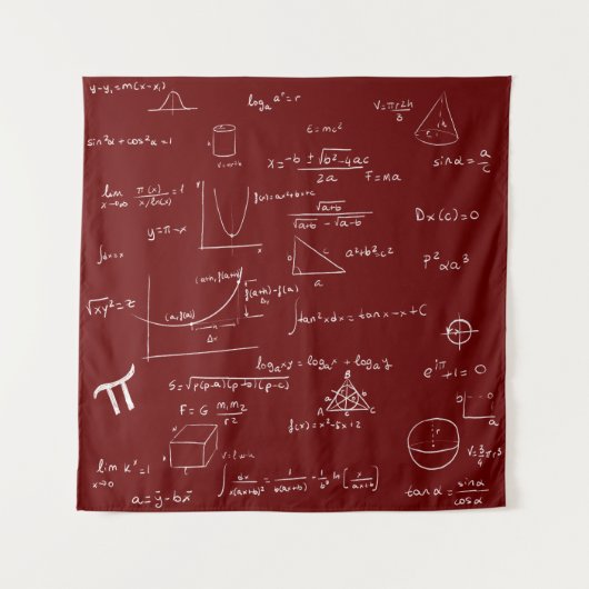 Tenture Formules mathématiques manuscrites Équations Marro (Devant)